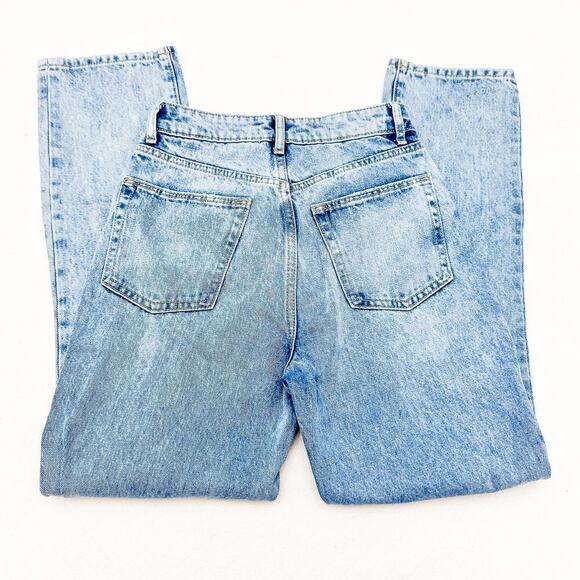 Lovers and Friends High Rise Rigid Slim Straight Button Fly Denim Jeans Size 24 - Picture 5 of 10